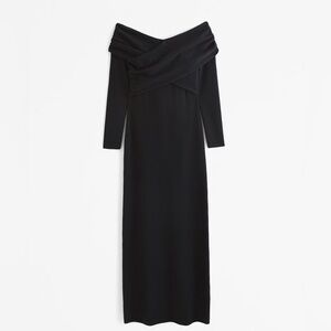 NWT Abercrombie & Fitch Off Shoulder Midi Wrap Dress